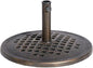 UBP24241-BR 24-Inch Cast Stone Umbrella Base, Made from Rust Free Composite Materials, Bronze Powder Coated Finish