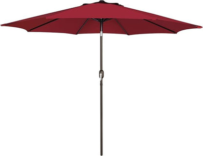 Blissun 9' Outdoor Patio Umbrella, Outdoor Table Umbrella, Yard Umbrella, Market Umbrella with 8 Sturdy Ribs, Push Button Tilt and Crank
