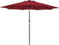 Blissun 9' Outdoor Patio Umbrella, Outdoor Table Umbrella, Yard Umbrella, Market Umbrella with 8 Sturdy Ribs, Push Button Tilt and Crank