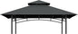 Grill Gazebo Replacement Top, 5 * 8 Outdoor BBQ Top Cover, Double Layer BBQ Gazebo Top Canopy for Model #L-GG001PST-F(Dark Gray)