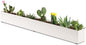 Window Sill Planter Box Trough Rectangle Planter Long Window Planters Modern Galvanized Steel Succulent Planter White 32 in Metal Windowsill Pot for Indoor Plants Herb Table Home Outdoor
