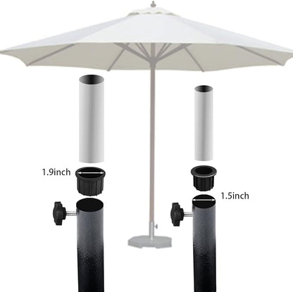 Patio Umbrella Parasol Base Stand Hole Ring Plug Cover Cap Insert with Adjust Knobs Suit for Dia 2 Inch Umbrella Pole Adapter