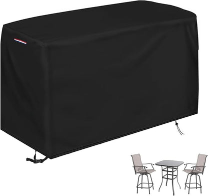 Patio Swivel Bar Set Covers, Waterproof Outdoor Bar Height Set Cover by Yourpatiocoverexpert