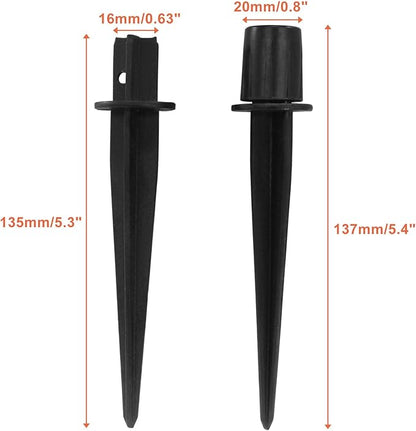 Litoexpe 4 Pack Metal Solar Lights Stake, Replacement Spike Ground Stake for Garden Lights Outdoor Enthusiasts