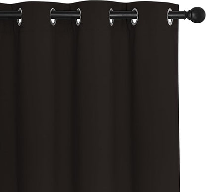 NICETOWN Room Darkening Curtain for Living Room - Energy Saving Thermal Insulated Grommet Room Darkening Curtain/Drape for Bedroom (1 Panel, 46 by 72, Toffee Brown)