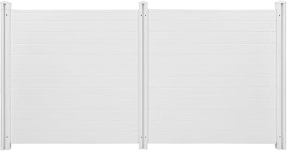 VEVOR Outdoor Privacy Screens, 50" W x 50" H Air Conditioner Fence, Pool Equipment Enclosure, Horizontal Vinyl Privacy Fence, Perfect to Enclose Trash Can and A/C Units (2-Panel)