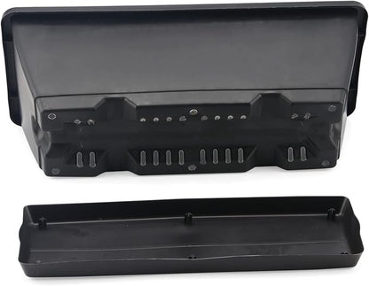 LEXININ 6 Pack 17 Inch Black Plastic Rectangular Window Planter Box, Window Vegetable Planter Box with Trays, Rectangular Flower Pots for Windowsill, Garden, Balcony, Patio, Black