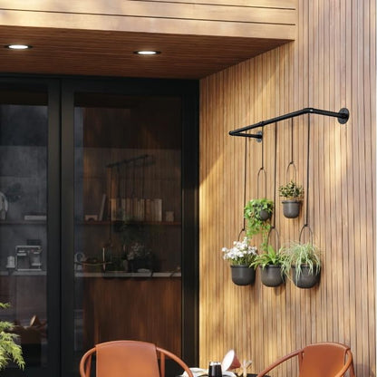 Hanging Planters for Indoor Plants,Window Plant Shelves,Plant Hanging Rod,Window Shelf for Plants,Plant Hanger Indoor Black with 3 Hooks(Pot & Plant Not Included) 36in