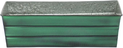 Achla Designs Galvanized Window Flower Box Planter-Green-Medium (24" L x 9.5" W x 7.5" H)