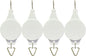 Pack Plant Hook Pulley, Retractable Plant Hanger Easy Reach Hanging Flower Basket for Garden Baskets Pots and Birds Feeder Hang High up and Pull Down to Water Or Feed (White 4Pack)