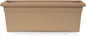 The HC Companies 28 Inch Romana Planter Box with Drainage Plug, Lightweight UV-Resistant Plastic Outdoor Planters, 1-Pack Flower Box for Garden, Patio, Balcony, and Fence, Sandstone