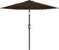 AreShark 7.5FT Patio Umbrella Table Market Umbrella with 6 Sturdy Ribs, Button Tilt/Crank, Heavy-Duty Outdoor Umbrellas for Pool, Deck, Garden and Backyard, Brown