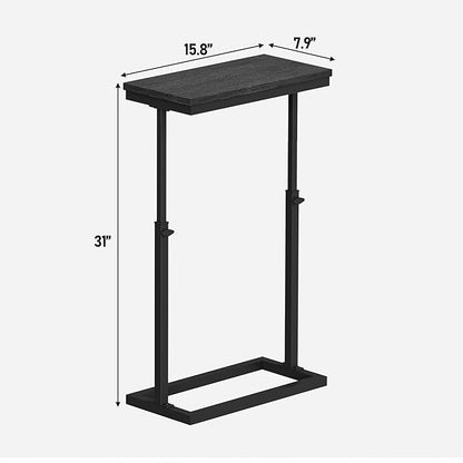 TUTOTAK End Table, Side Table, Tall Couch Table, Sofa Table, Living Room, Bed Room, Black TB01BK083