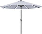 ABCCANOPY Durable Solar Led Patio Umbrellas with 32LED Lights 11FT (Grey)