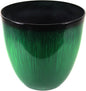 Gardener Select (EPR12-205) Large Egg Shaped Planter - Modern Indoor & Outdoor Decorative Flower Pot/Box (12 Inch, Green Flower)