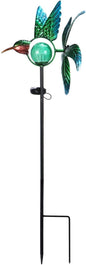 Afirst Solar Hummingbird Wind Spinner, Metal Kinetic Garden Stake Lights Wind Spinners, Outdoor Lights Lawn and Garden Décor