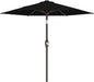 AreShark 7.5FT Patio Umbrella Table Market Umbrella with 6 Sturdy Ribs, Button Tilt/Crank, Heavy-Duty Outdoor Umbrellas for Pool, Deck, Garden and Backyard, Black