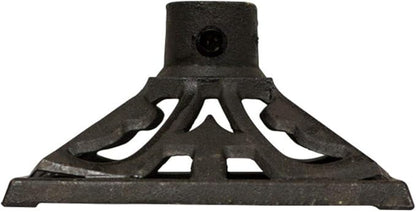 TIKI Cast Iron Torch Stand – Heavy-Duty, Freestanding & Weather-Resistant Torch Base for Patio, Garden, Deck & Backyard – Fits Torch Poles 0.75" to 1.25" – 9" x 9", Black