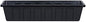 Root & Vessel Poly-Pro Plastic Flower Box Planter, Black, 24-Inch
