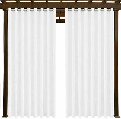 Waterproof Outdoor Curtain W105 x L108 - Grommet Top Sunlight Blocking Window Treatment Drapes Blackout Curtains for Home Bedroom Living Room Outdoor Patio Porch Pergola Cabana Gazebo (2 Panels)