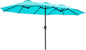 SUPERJARE 15FT Outdoor Umbrella for Patio, Double sided Pool Umbrellas with Fade Resistant Canopy, Large Table Umbrella for Deck, Market, Backyard - Light Blue