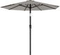 AreShark 9 FT Patio Umbrella for Outdoor, Outdoor Table Umbrella with Push Button Tilt and Crank, Outdoor Patio Umbrellas with 8 Sturdy Ribs for Market, Garden, Pool (Light Gray)