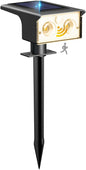 btfarm Solar Spot Lights Outdoor Waterproof, 3 Modes Motion Sensor Lights, Solar Powered Spotlights 2-in-1 Auto On/Off for Outside Pathway Yard Garden Landscape Lighting, Warm White