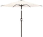AreShark 7.5FT Patio Umbrella Table Market Umbrella with 6 Sturdy Ribs, Button Tilt/Crank, Heavy-Duty Outdoor Umbrellas for Pool, Deck, Garden and Backyard, Cream White