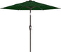 AreShark 7.5FT Patio Umbrella Table Market Umbrella with 6 Sturdy Ribs, Button Tilt/Crank, Heavy-Duty Outdoor Umbrellas for Pool, Deck, Garden and Backyard, Dark Green