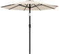 AreShark 9 FT Patio Umbrella for Outdoor, Outdoor Table Umbrella with Push Button Tilt and Crank, Outdoor Patio Umbrellas with 8 Sturdy Ribs for Market, Garden, Pool (Cream-white)