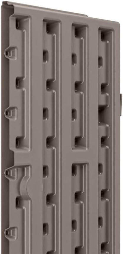 Suncast 2 Pack 4 Cubic Feet Resin Single Shelf Garage Wall Storage Cabinet, Platinum
