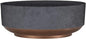The HC Companies 8 Inch Round Plastic Succulent Capri Bowl 8"x8"x3" in Faux Concrete Color with Copper Band