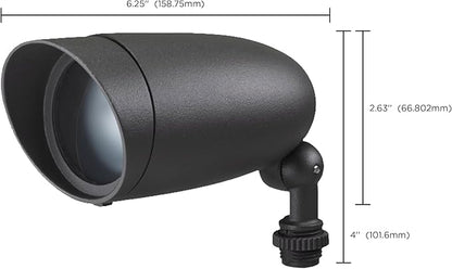 Nuvo Lighting 62/1203 LED Landscape Flood Fixture, Dark Gray, 9W, 120V, 3000 Kelvin Temp, 900 Lumens Output, 50000 Average Rated Hours, Circular LED Module Bulb, Rugged Construction 6.25 in