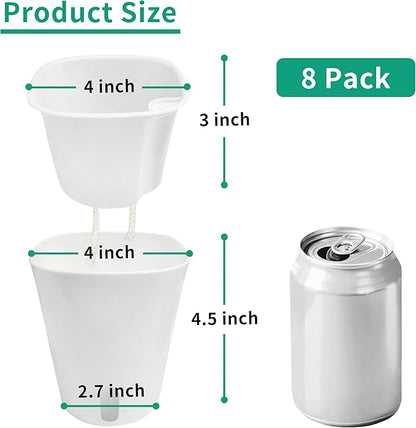 TCBWFY 4 Inch Self Watering Pots for Indoor Plants,8 Sets Self Watering Planter Pots with Visual Water Level Window and Multiple Vents,Self Watering Plant Pot for All House Plants,Flowers,Herbs