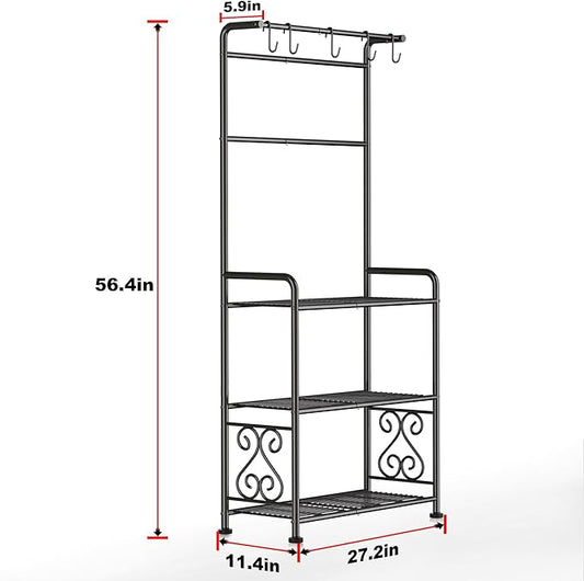 Plant Stand Indoor Outdoor Heavy Duty Metal – 56.4" Tall 3-Tier Shelf