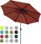 Tempera Patio Market Outdoor Table Umbrella with Auto Tilt and Crank, Large Sun Umbrella with Sturdy Pole & Fade Resistant Canopy, Easy to Set