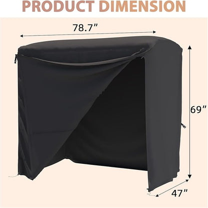U-MAX Porch Swing with Cover, Patio Swing with Adjustable Backrest&Canopy 3 Seat Outdoor Swing with Canopy 2-in-1 Convertible Patio Daybed with Removable Burgundy Cushions
