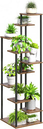 10 Tier Plant Stand Indoor, Tiered Corner Plant Shelf Flower Stand for Living Room, Balcony, Patio, Garden, Rustic Brown