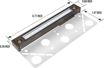 GKOLED 6.8 Inch LED Low Voltage Outdoor Hardscape Light, Light Module Replaceable, Retaining Paver Wall Step Lighting, 2700K 1.5W, IP65 for Wet Location, Die-cast Aluminum Housing (Pack of 2)