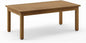 LUE BONA Outdoor Coffee Table, HDPS Patio Coffee Tables for Outside Rectangle, Adjustable Levelling Feet/Weather Resistant, Patio Table for Deck, Pool, Balcony, Indoor or Outdoor Use, Teak Color