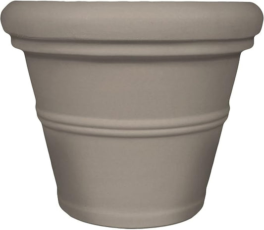 Tusco Products Rolled Rim Garden Planter, 42-inch, Safari