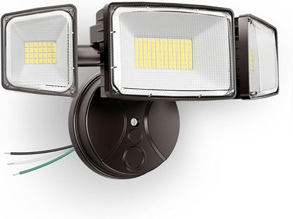 Onforu 100W 11000LM Flood Lights Outdoor, Brightness Security LED Flood Lights with 3 Adjustable Heads, Switch Controlled, IP65 Waterproof 6500K Outside Exterior Flood Light for Yard Garage Eave Patio