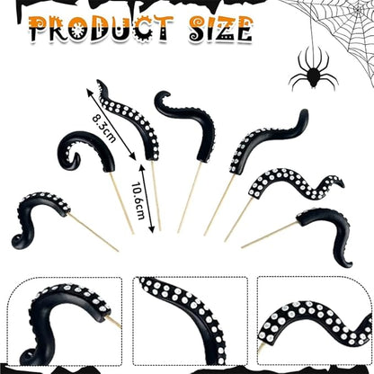 Garden Stakes Decorative - Octopus Plant Stakes Decorations for Pots, Funny Tentacles Plant Accessories, Suitable for Decorating Balconies, Gardens, and Flower Pots (7PCS)