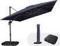 PURPLE LEAF 10'×13' Patio Umbrella with Base Included and Cover Outdoor Umbrella with Cover Extra Large Heavy Duty Cantilever Umbrella Navy Blue