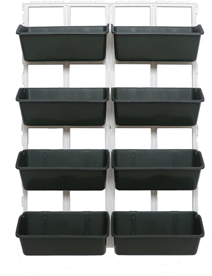 LOYALHEARTDY Vertical Garden Wall Planter Wall Mounted Planter 4-Tier Vertical Garden Planters for Growing Strawberries, Flowers, Vegetables, Herbs Indoor/Outdoor Decoration (Army Green)