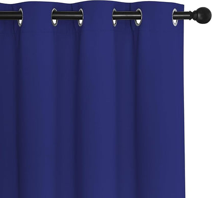NICETOWN Blackout Patio Curtains 100 x 144 Inches Long for Sliding Door Extral Wide Blackout Curtain Panels Thermal Insulated Room Divider - Grommet Top, 100" W x 144" L, 1 Panel, Navy Blue
