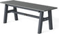 VINGLI 47” Outdoor Bench Garden Bench HDPE Porch Bench w/Metal Legs, Poly Lumber Patio Bench, 660 LBS Capacity Outdoor Backless Bench(Grey)
