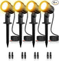 ZZXX 3W Low Voltage Landscape Lighting with Connectors LED Landscape Spotlights Waterproof Low Voltage Landscape Lights 2700K Warm White Spot Lights Outdoor for Tree Garden Yard Pathway, 4 Pack