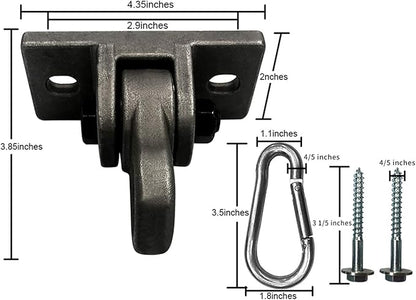 Heavy Duty White Metal Color Swing Hangers Screws Bolts Included Over 5000 lb Capacity Playground Porch Yoga Seat Trapeze Wooden Sets Indoor Outdoor (4 Pack)