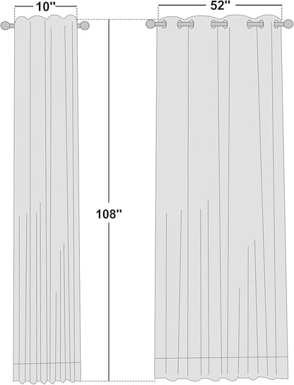 NICETOWN 2 Panels Waterproof Outdoor Curtains Fixed Grommet & Back Tab on Top & Bottom, Thermal Insulated Keep Rain & Sun Out Blackout Windpoorf Outdoor Draperies with Rope, W52 by L108, Light Beige